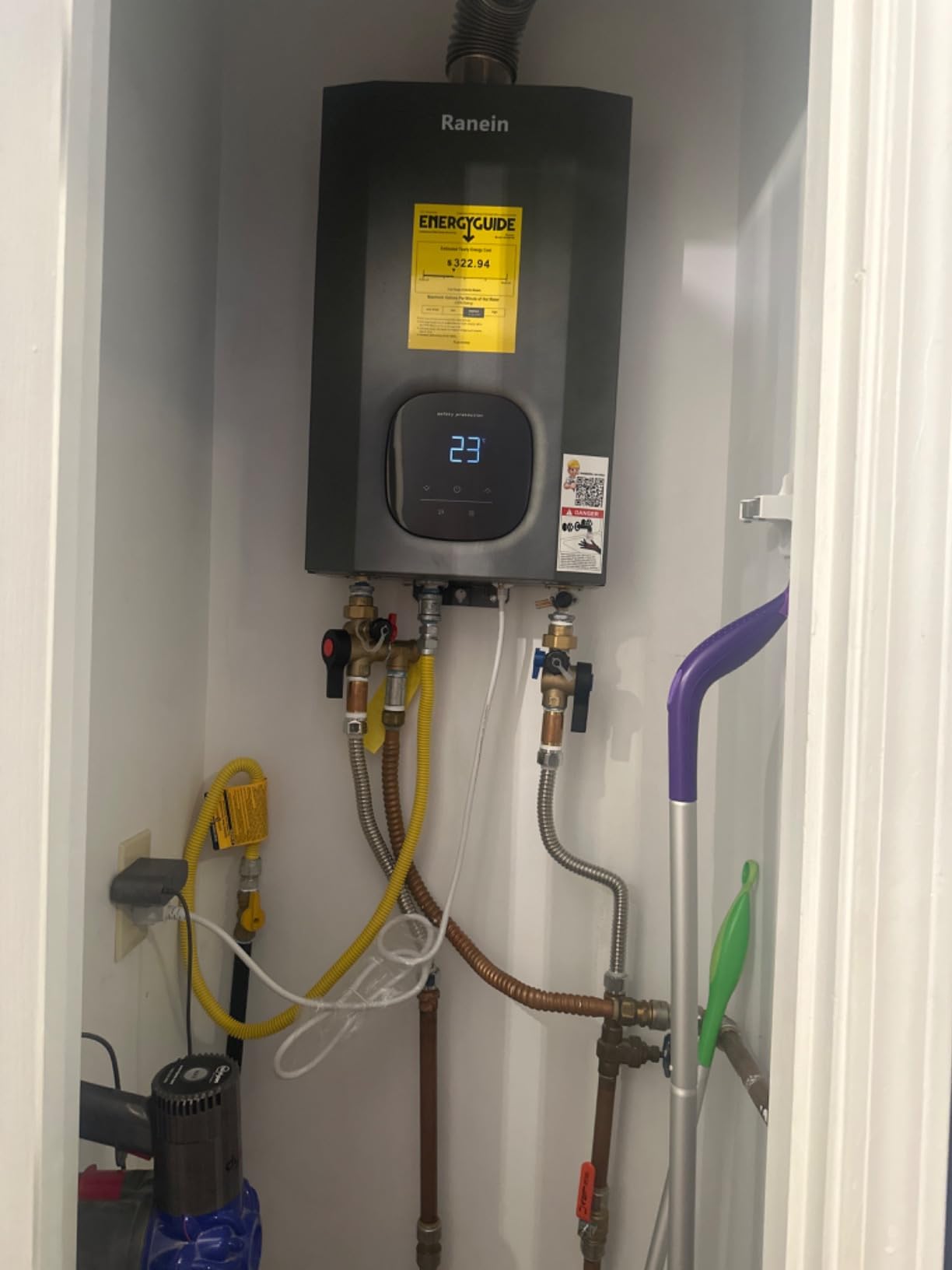 Ranein Gen II Natural Gas Tankless Water Heater, 3.6 GPM, 80,000 BTU, Indoor customer photo 1