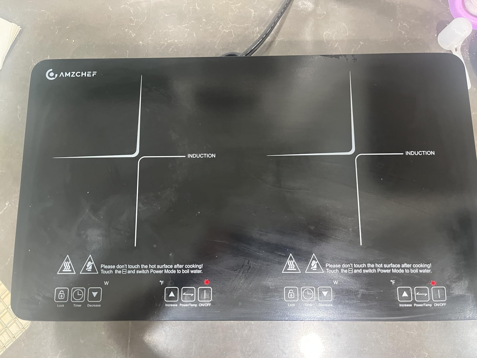 AMZCHEF Double Induction Cooktop, 1800W 2 Burner, ETL Certified customer photo 2