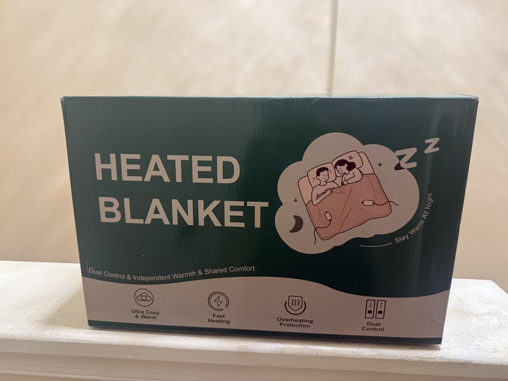 Heated Blanket Queen Size Dual Control Electric Blanket Queen, Grey customer photo 1