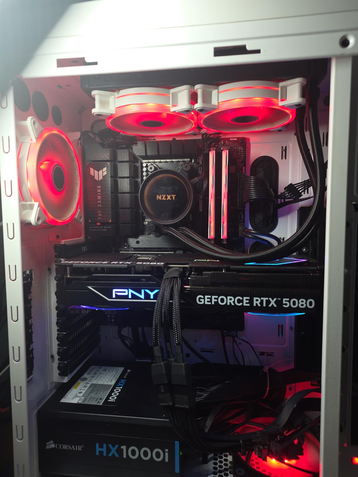 MUSETEX ATX PC Case 7 PWM ARGB Fans Pre-Installed, Type-C Mid Tower Computer Case with Full-View Dual Tempered Glass, Gaming PC Case, Black(K2) customer photo 1