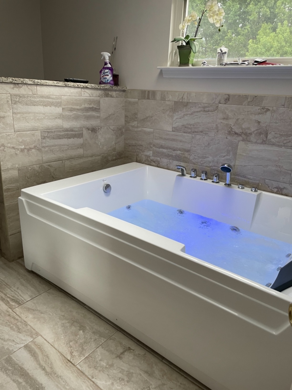 72-Inch Whirlpool Jetted Tub,Acrylic Hydro Massage Bathtub customer photo 2