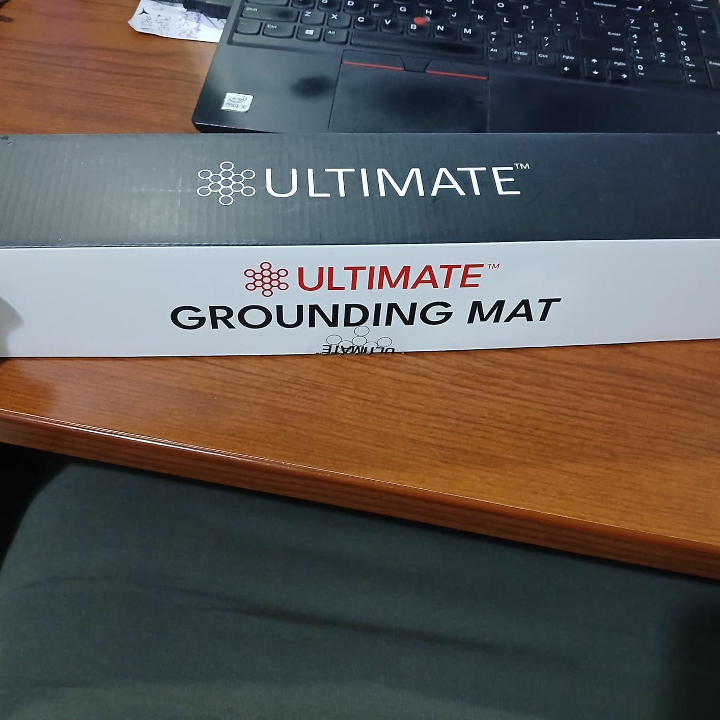 Ultimate Grounding Mat, Conductive Carbon Earthing Mat & Grounded Pad for Feet, Desk or Bed, Supports Sleep, Energy, Pain Relief, Inflammation & Wellness, 18-Foot Grounding Cord & Lifetime Warranty customer photo 1