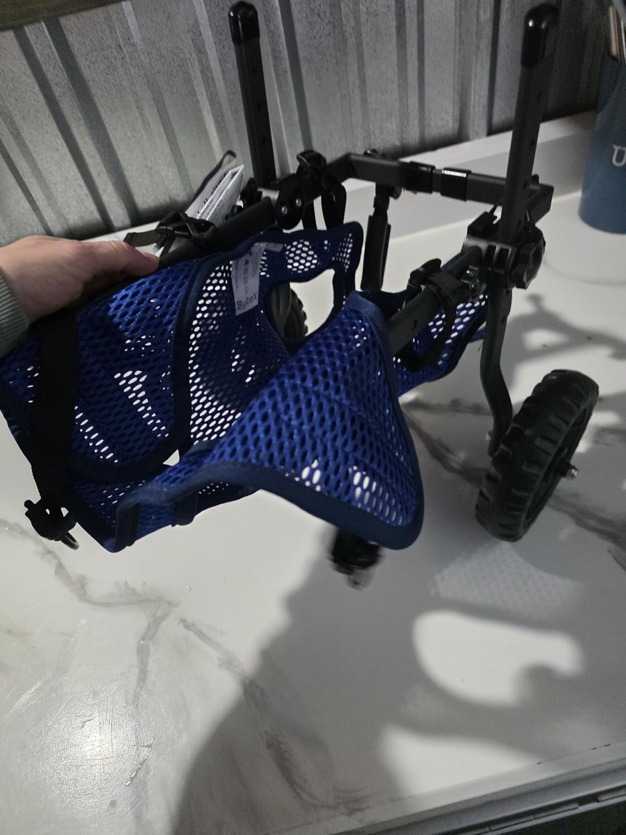 Dog Wheelchair for Back Legs, Dog Wheelchair Cart, Doggy/Cat Wheelchairs with Disabled Hind Legs Walking, Mobility Aids for Small Medium Pet Hind Limbs, Dogs Cart with Wheels, Light Weight, customer photo 2