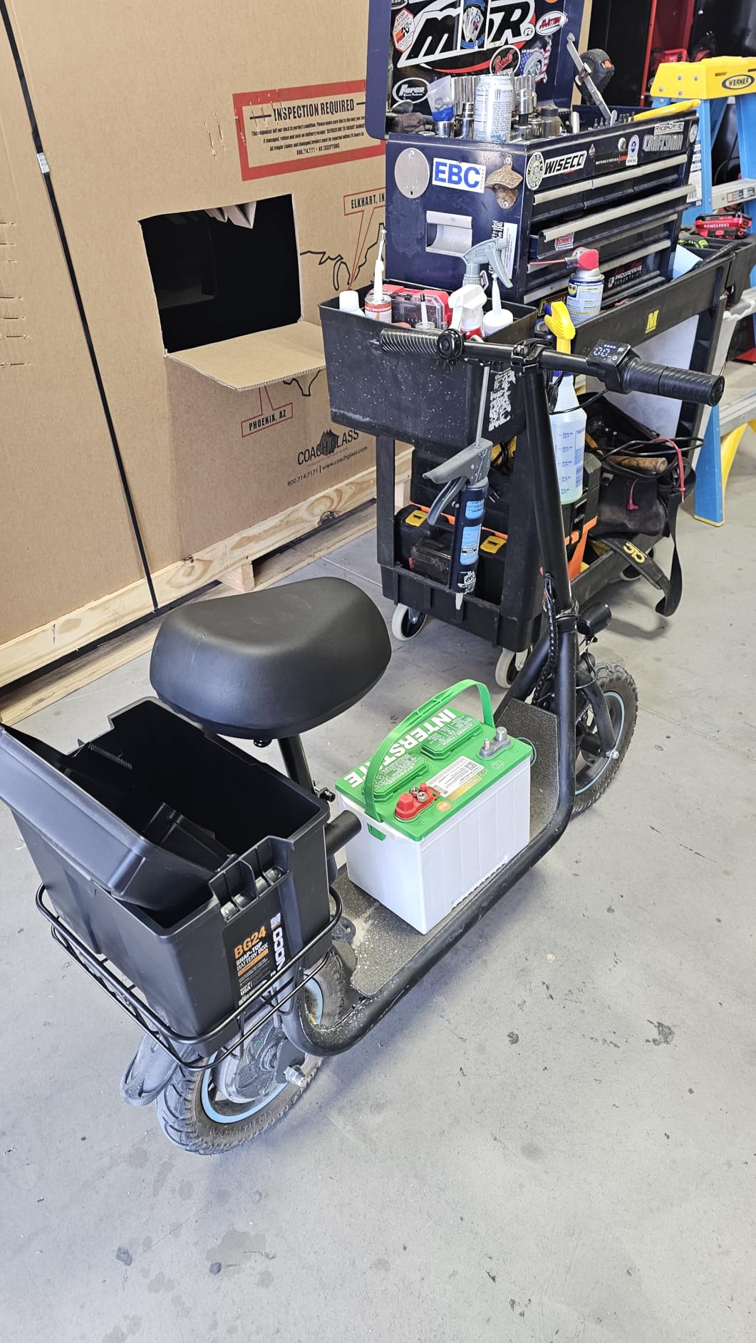 AWWSCOOTER Electric Scooter with Seat & Basket for Adults 20Mile Range customer photo 1