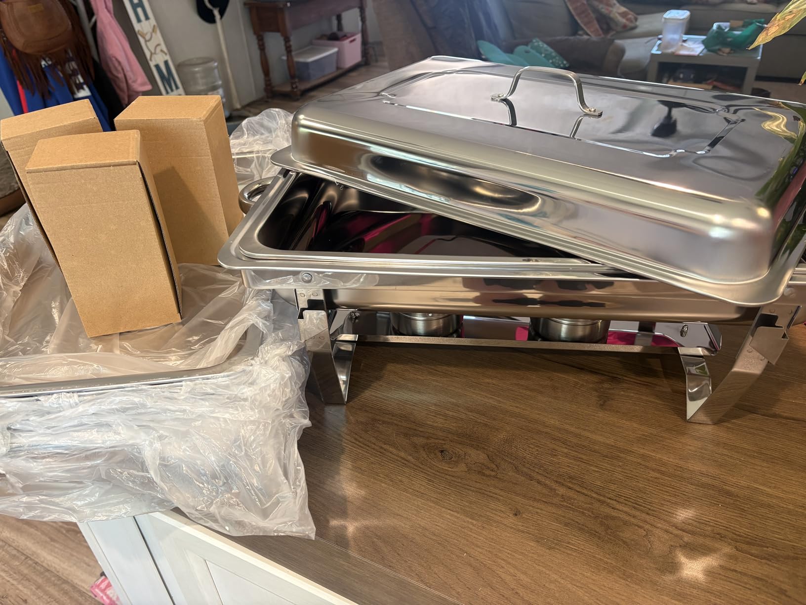 Chafing Dishes for Buffet Set – 4 Pack Chafers & Food Warmers with Lids customer photo 1