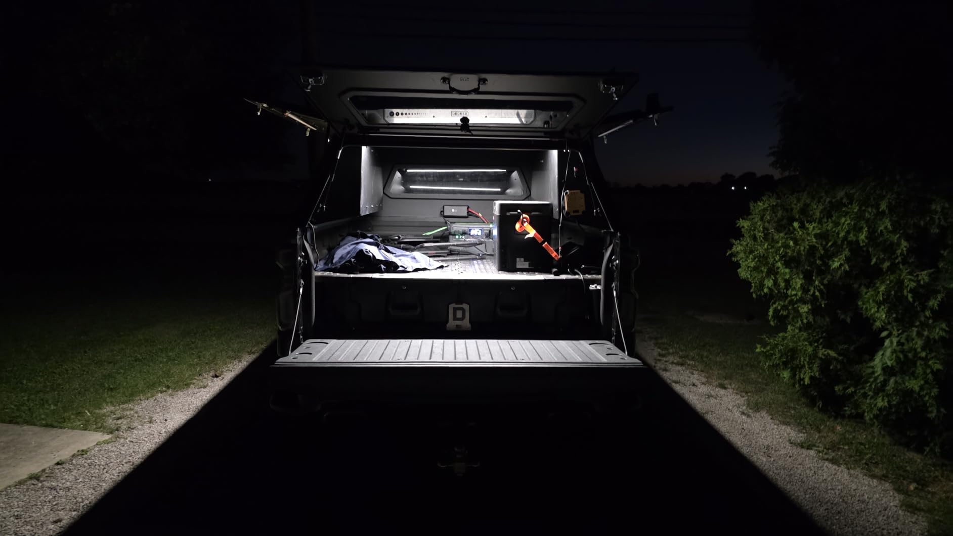 Rough Country Truck Bed Cap Topper for Chevy Silverado & GMC Sierra 1500 (2019-2026) 5'10 Bed - Black 6-Piece Modular Design, Lockable Access Doors, Molle Panels, LED Lighting customer photo 2