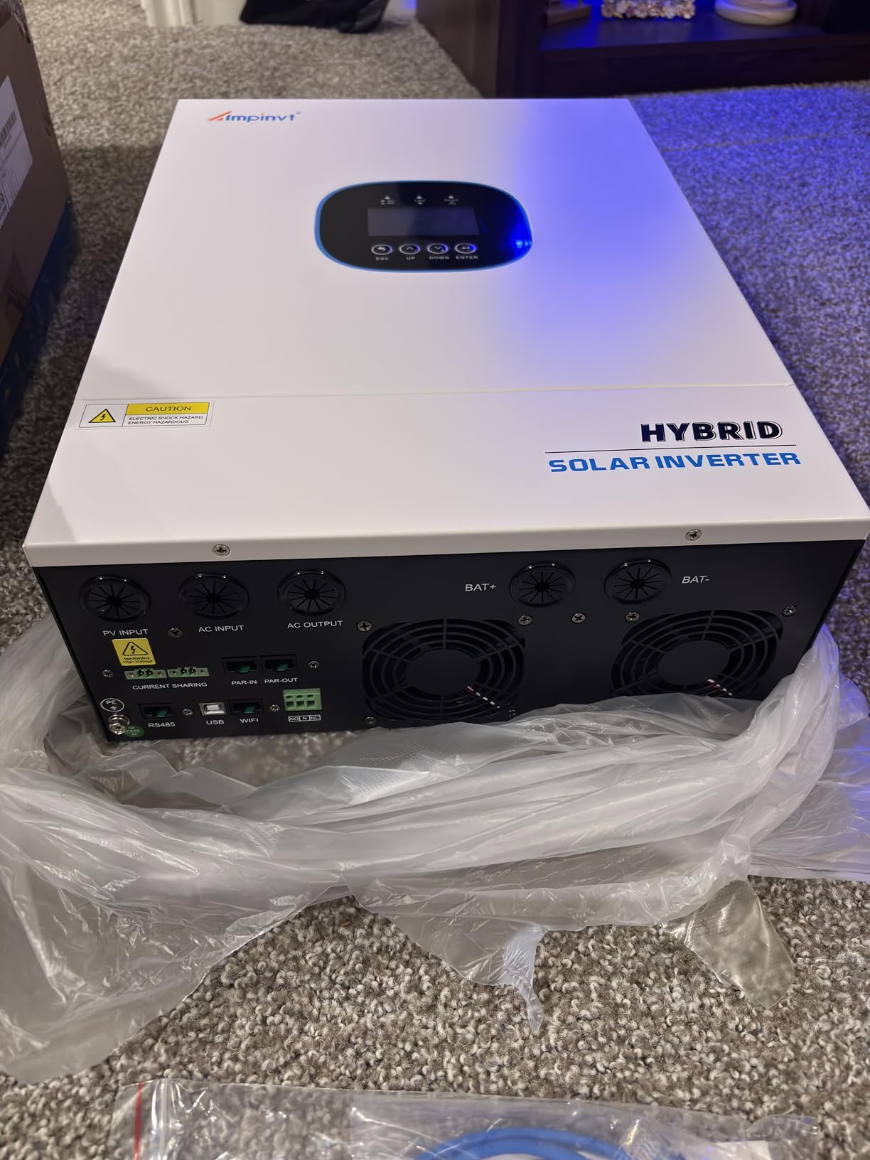Ampinvt Solar Inverter 5000 Watt 48V to 120V, inbuilt 100A MPPT Solar Charger, Max PV Input 5500W 500Vdc,Off Grid Pure Sine Wave Inverter Support up to 6 in Parallel for Lead Acid Lithium Battery customer photo 1