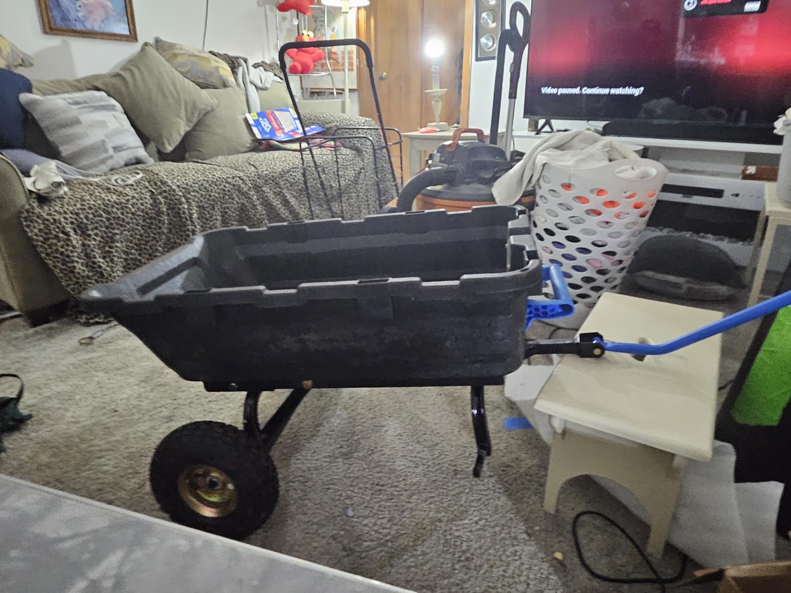 Autodaya 1400lbs Garden Dump Cart, Heavy Duty Wheelbarrow Wagon with Hitch customer photo 1