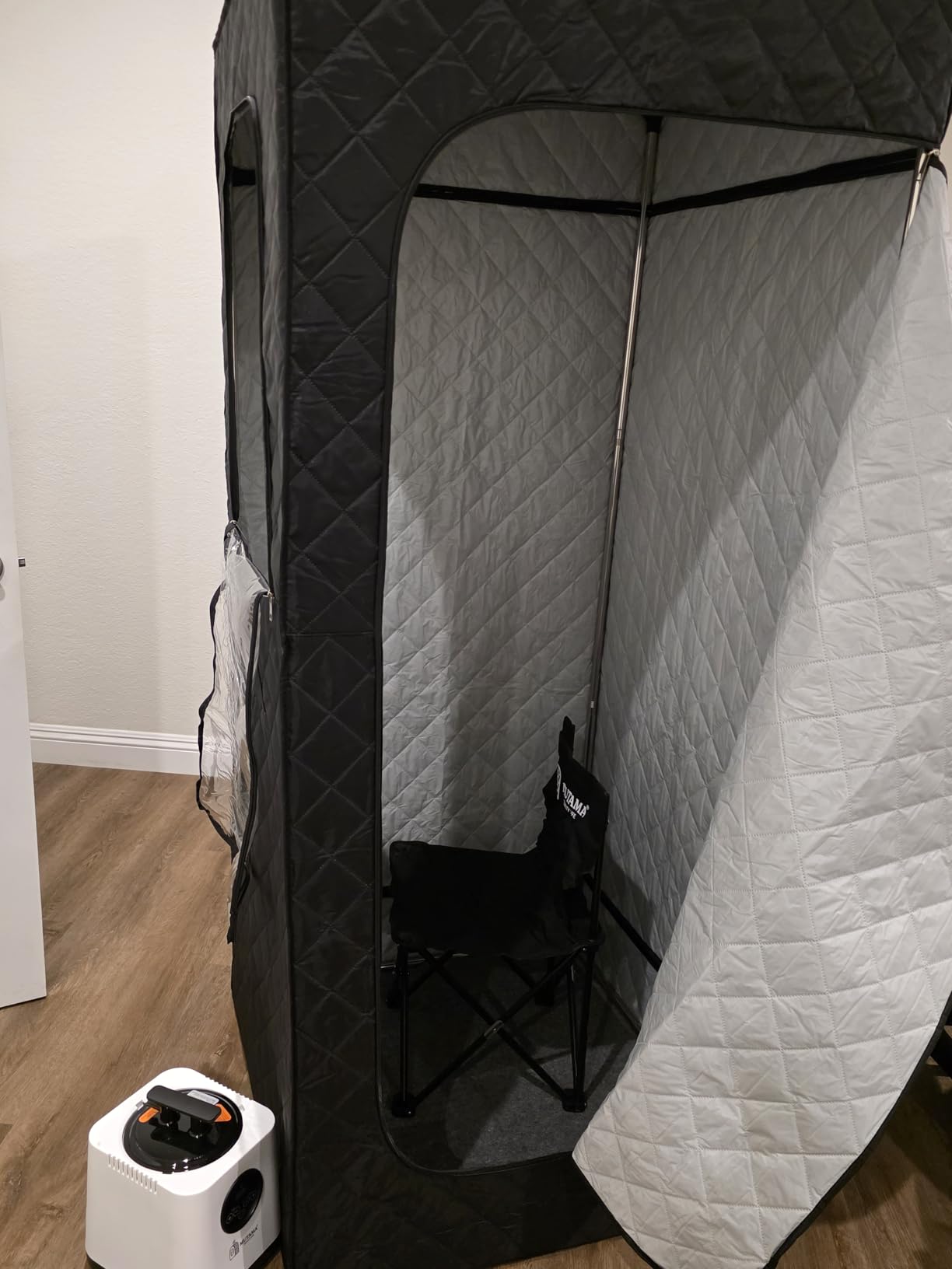 Portable Infrared Sauna Box for Home, 3L 1400W Steam Sauna Tent | Portable Sauna, Personal Sauna Pod, 660nm Red Light, Remote Control, Folding Chair, 15 Levels, 99-Min Timer,32