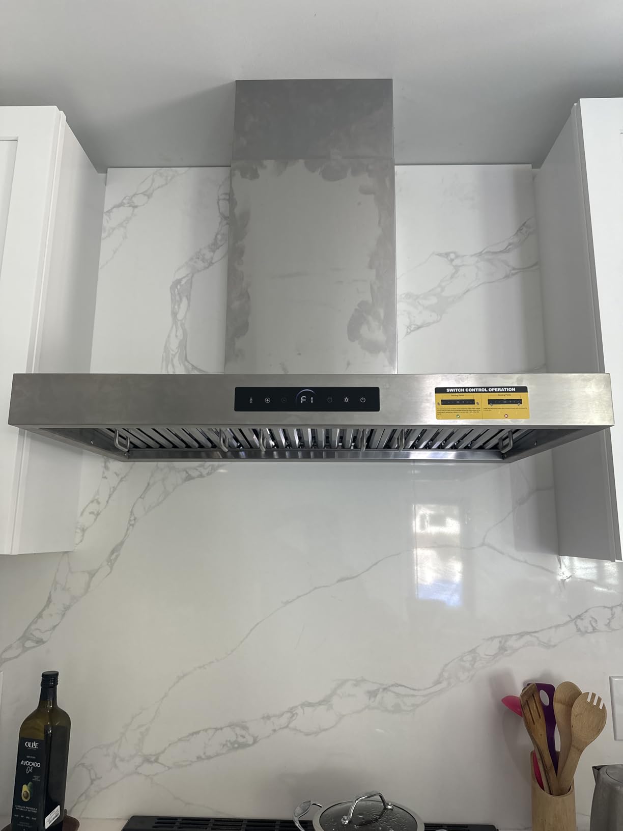 36 inch Range Hood Wall Mount, 1200 CFM Stainless Steel Stove Vent Hoods customer photo 2