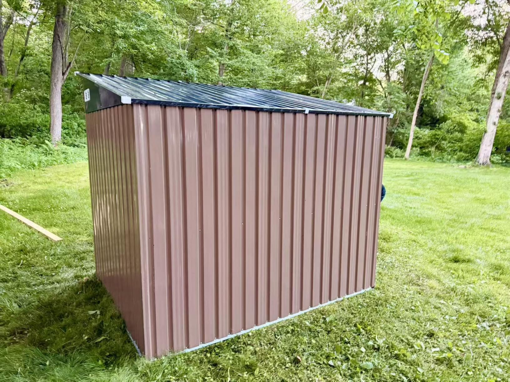Aoxun 4x6 FT Lean to Shed Garden, Sloped Roof Metal Storage Shed customer photo 1