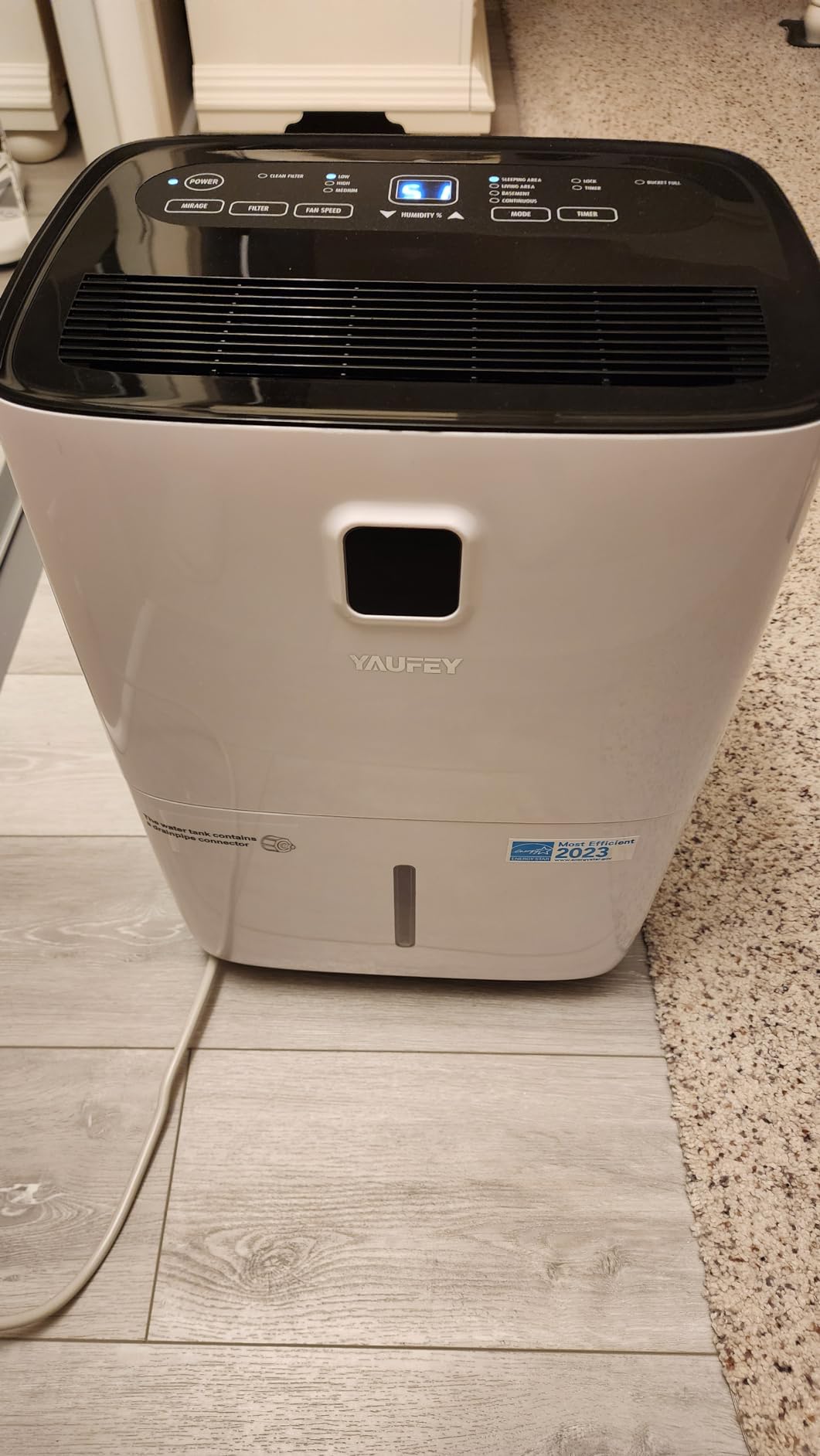 80 Pint Dehumidifier for Basement 5500 Sq. Ft. with Drain Hose, ENERGY STAR customer photo 2