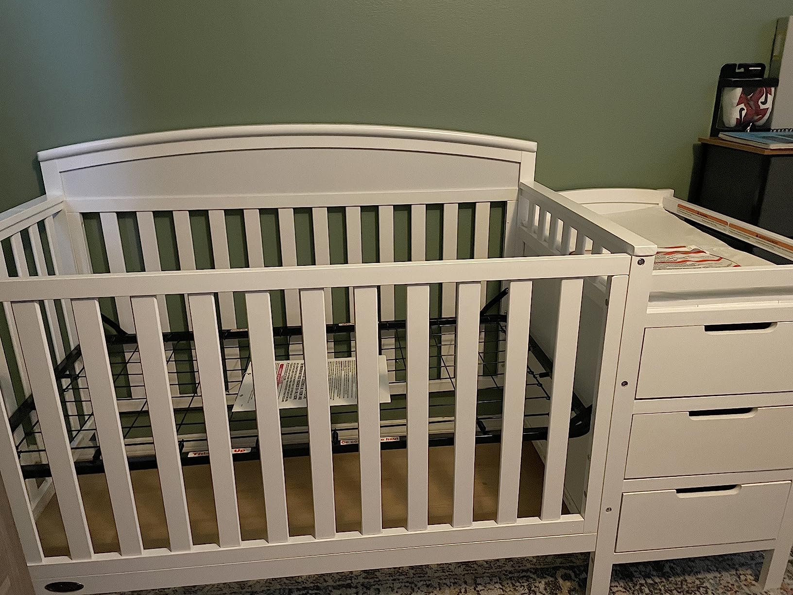 Graco Benton 4-in-1 Convertible Crib and Changer, Hazelnut customer photo 2