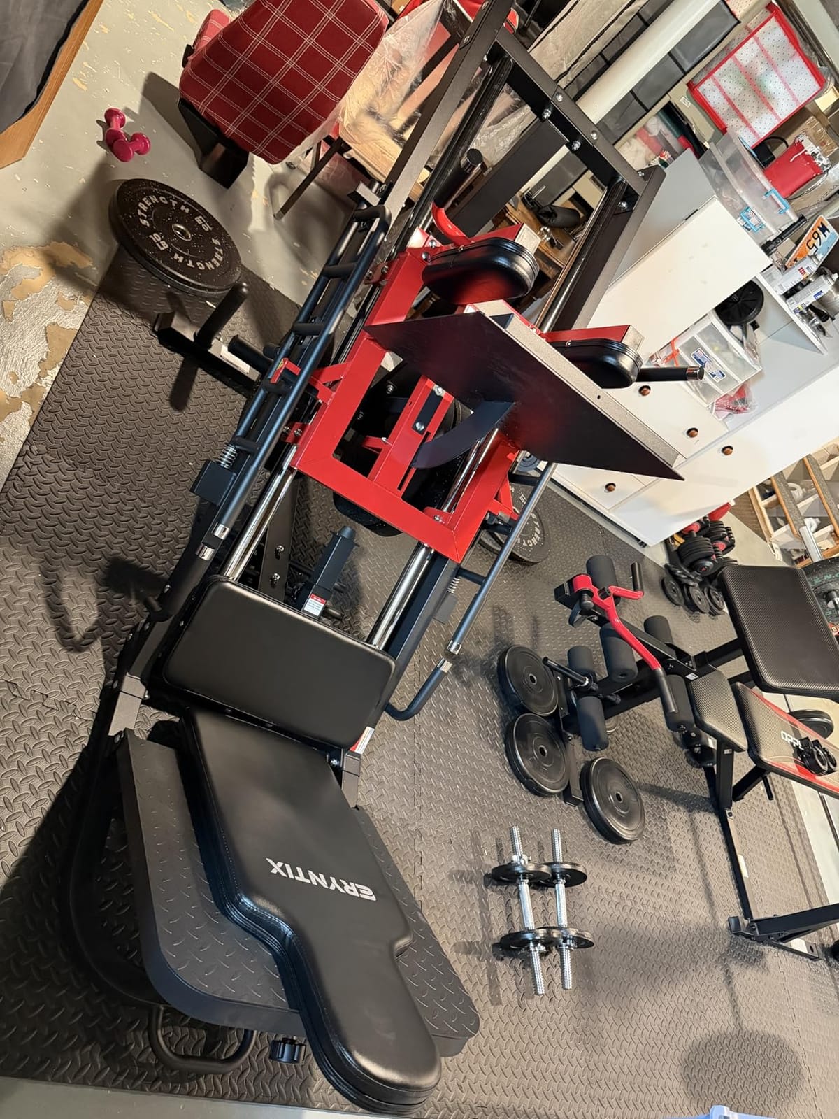 Leg Press Hack Squat Machine Combo, 45° Leg Exercise Machine ,Lower Body Special with Weight Storage for Quads, Hamstring, Glutes, Calves, Compact Home Gym Leg Day Equipment customer photo 1