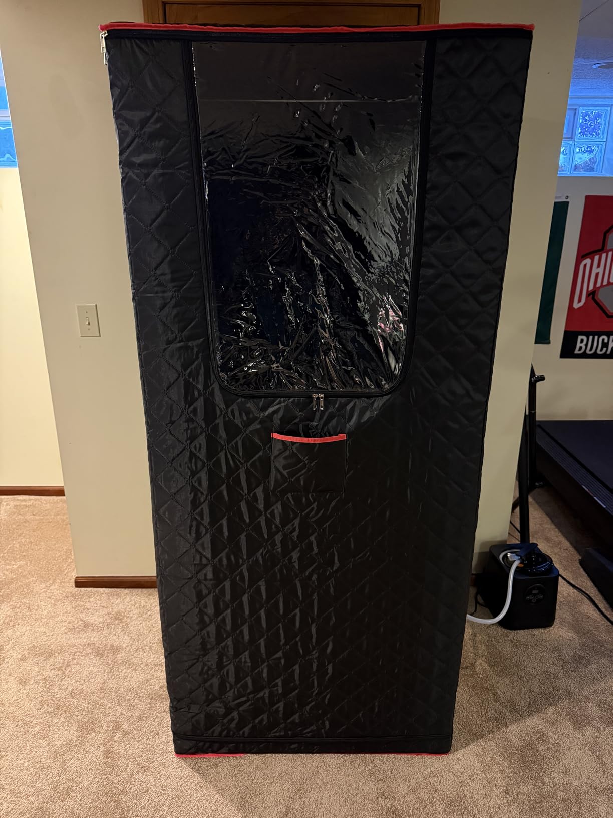 Manastin Upgraded Portable Steam Sauna for Home,Jet Black | Sauna Tent with 3L/1200W Steamer, XL Foldable and Remote Control, 99-Min Timer & 15 Power Levels, 2.6' x 2.6' x 5.9' customer photo 2