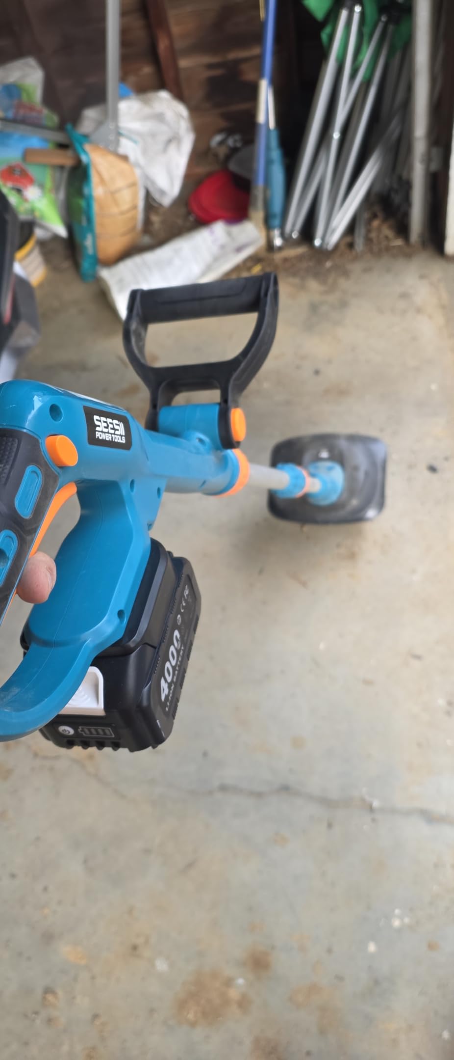 Seesii Cordless Tiller Cultivator, 20V Electric Tiller for Gardening customer photo 1