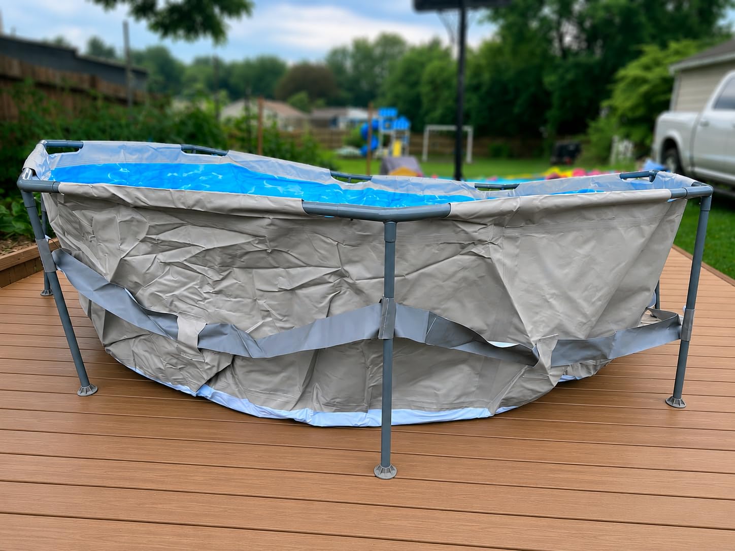 Above Ground Pool,10ft x 30in Frame Deep Swimming Pool-Deep Blue customer photo 1