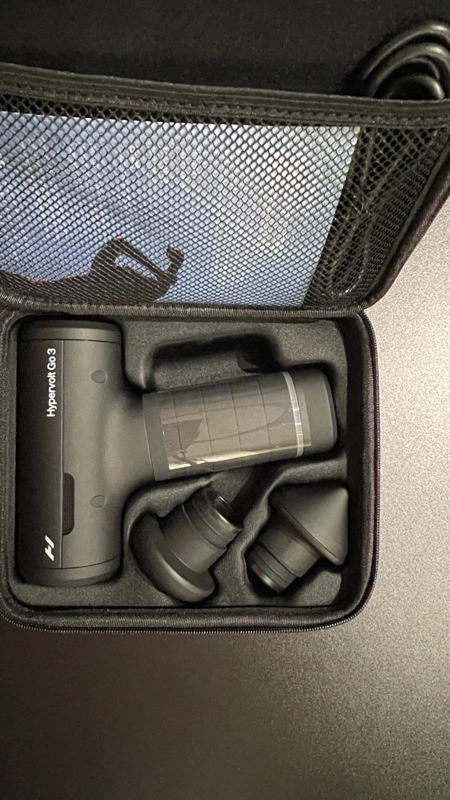 Hyperice Hypervolt Go 3 Percussion Massage Gun Lightweight with Carry Case | Muscle Recovery | Compact Power | TSA Friendly Design | Long Battery Life | Five Speed Settings | Pressure Sensor Feedback customer photo 2
