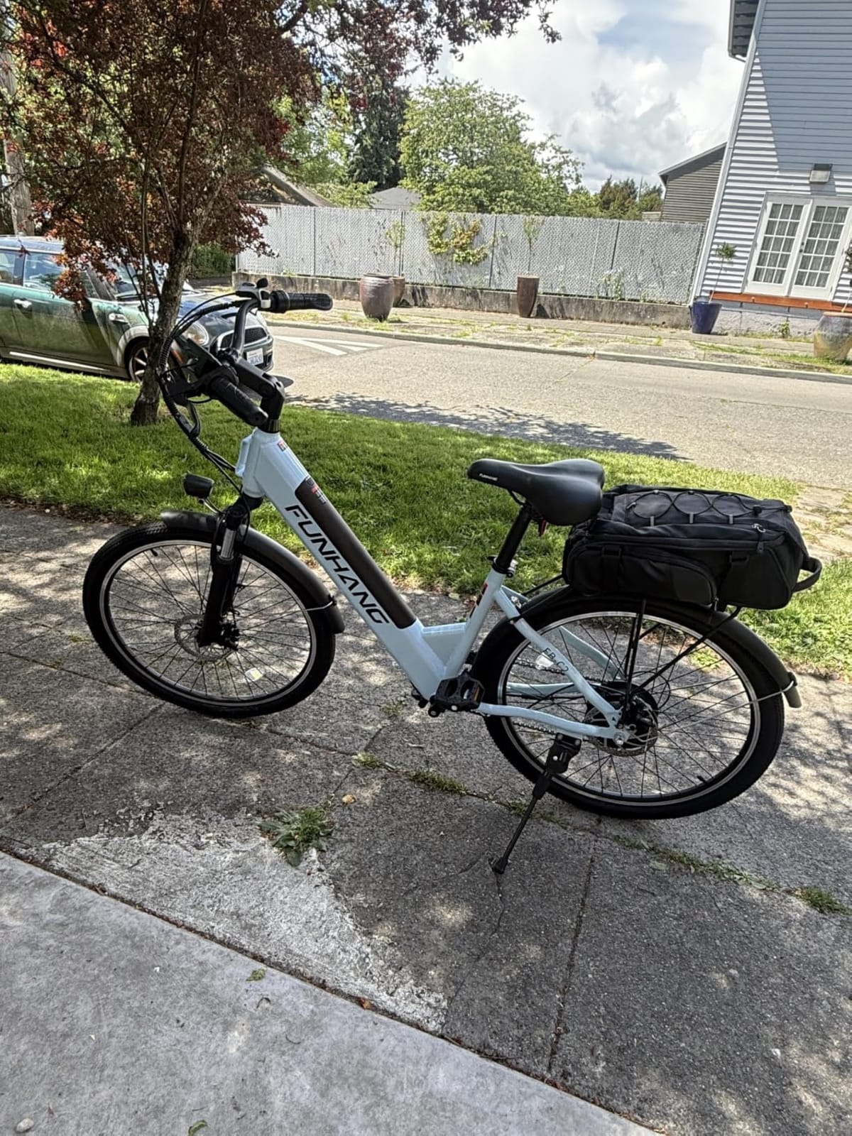 Funhang Electric Bike for Adults, 1000W Peak Ebike, 50Miles Step Thru Electric Bicycle, 26