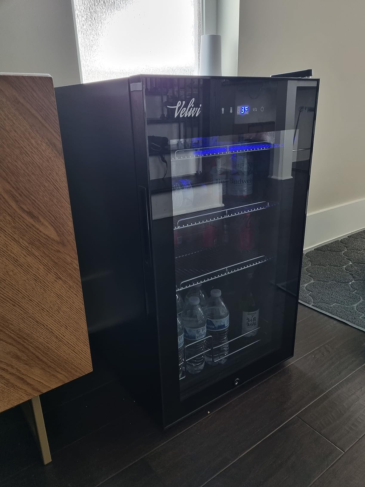 Commercial Display Beverage Fridge, 40″ Double Glass Door Refrigerator customer photo 2