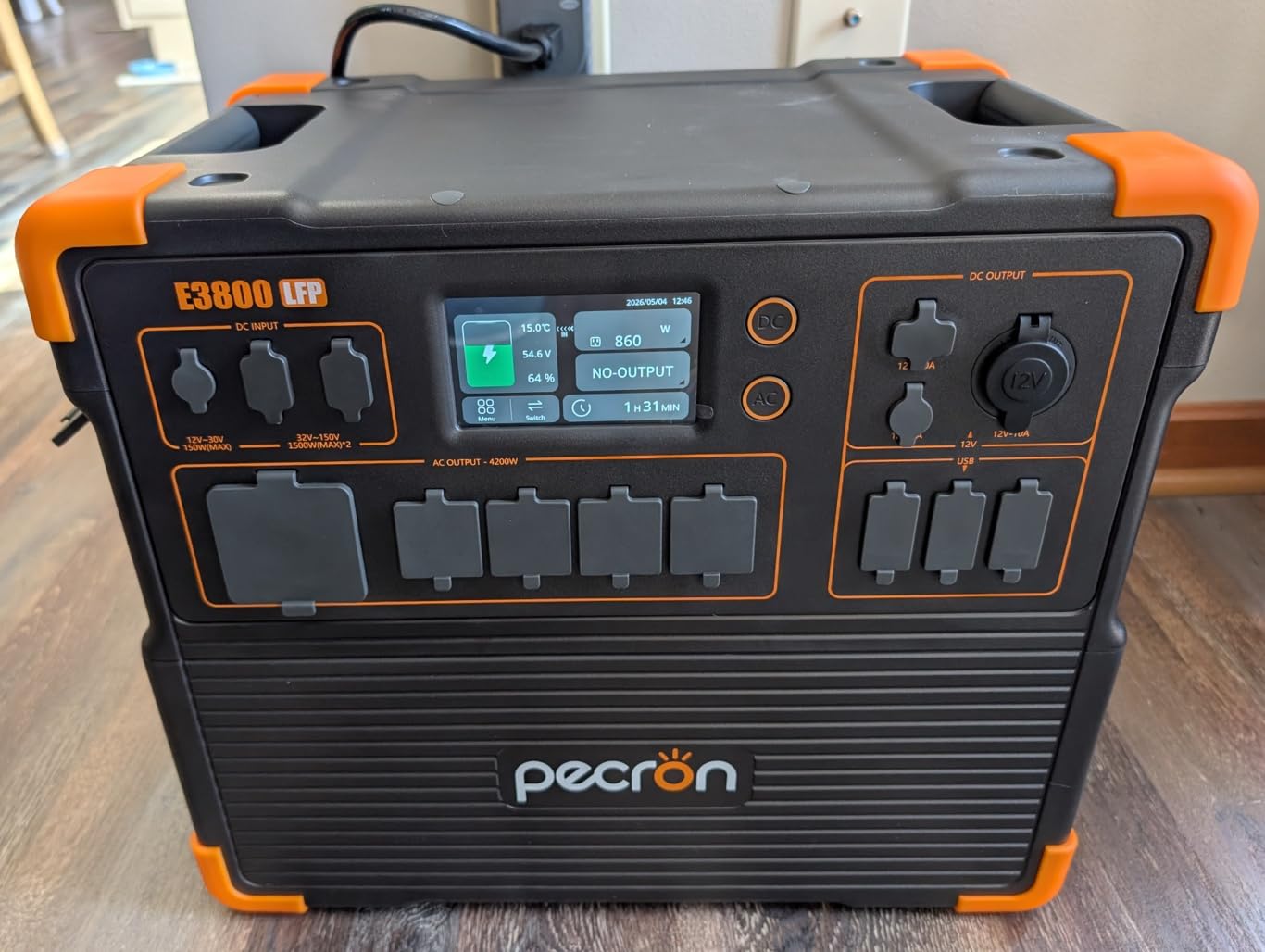 PECRON Portable Power Station E3800 LFP, 3840Wh LiFePO4 Battery Backup, 120/240V 4200W AC Output, Expandable to 53.76kWh Power Station, Solar Generator for Home Use, Emergency, Camping, RV customer photo 1