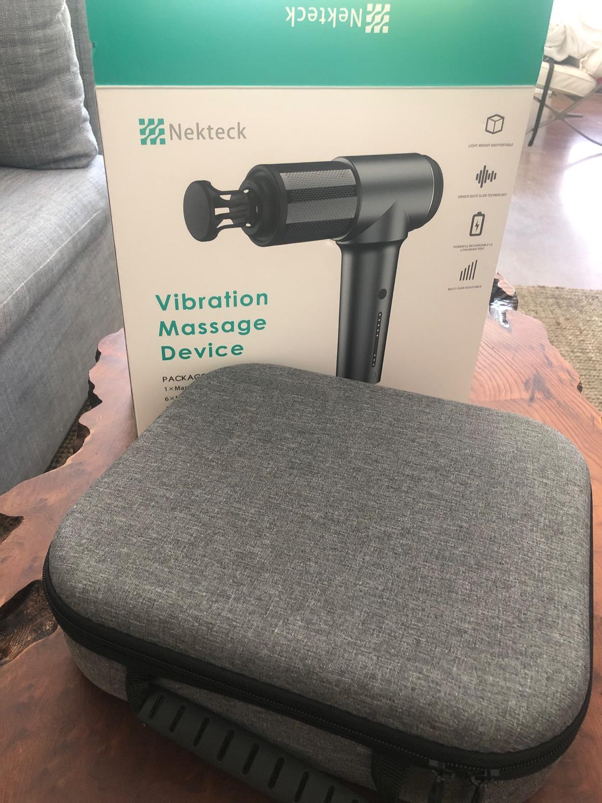 Nekteck Knee Massager with Heat - Cordless Heated Knee Brace with Vibration for Pain Relief, Rechargeable Knee Heating Massager with 5 Heat Levels and 3 Massage Mode (2 Packs) customer photo 2