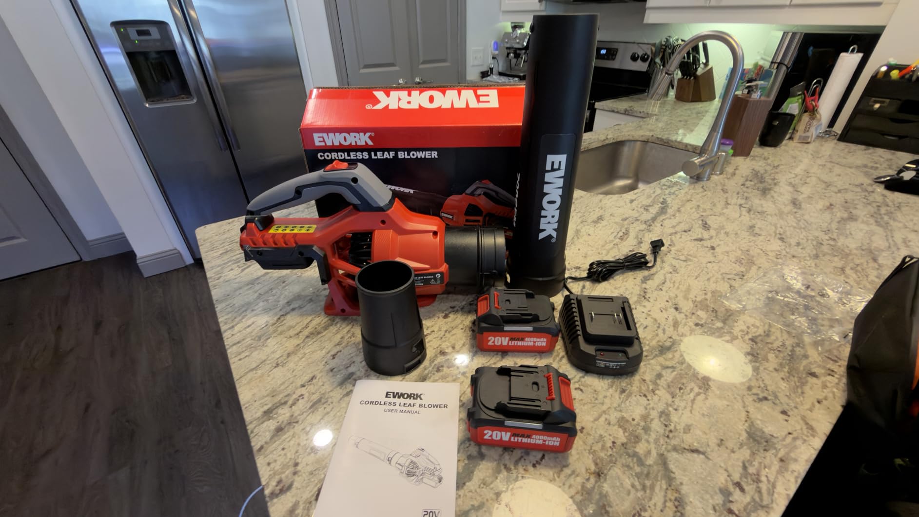EWORK 700 CFM Cordless Electric Leaf Blower with Battery and Fast Charger customer photo 1