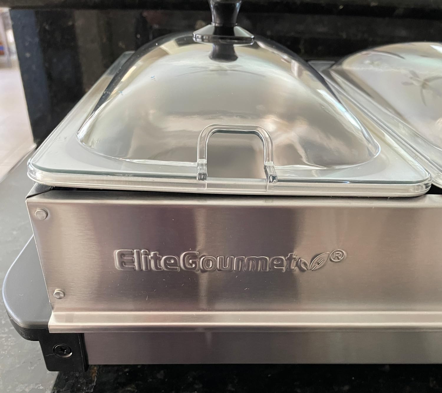 Elite Gourmet EWM-6122X Dual Buffet Server, 2 x 2.5 Qt, Stainless Steel customer photo 1