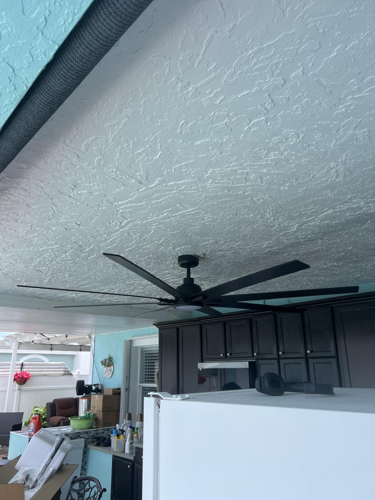 Newday 96Inch Large Industrial Ceiling Fan with Light Remote, Reversible DC customer photo 2