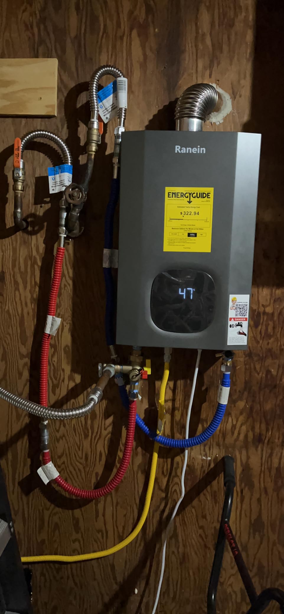 Ranein Natural Gas Tankless Water Heater, 8.5 GPM, 190,000 BTU, Indoor customer photo 2