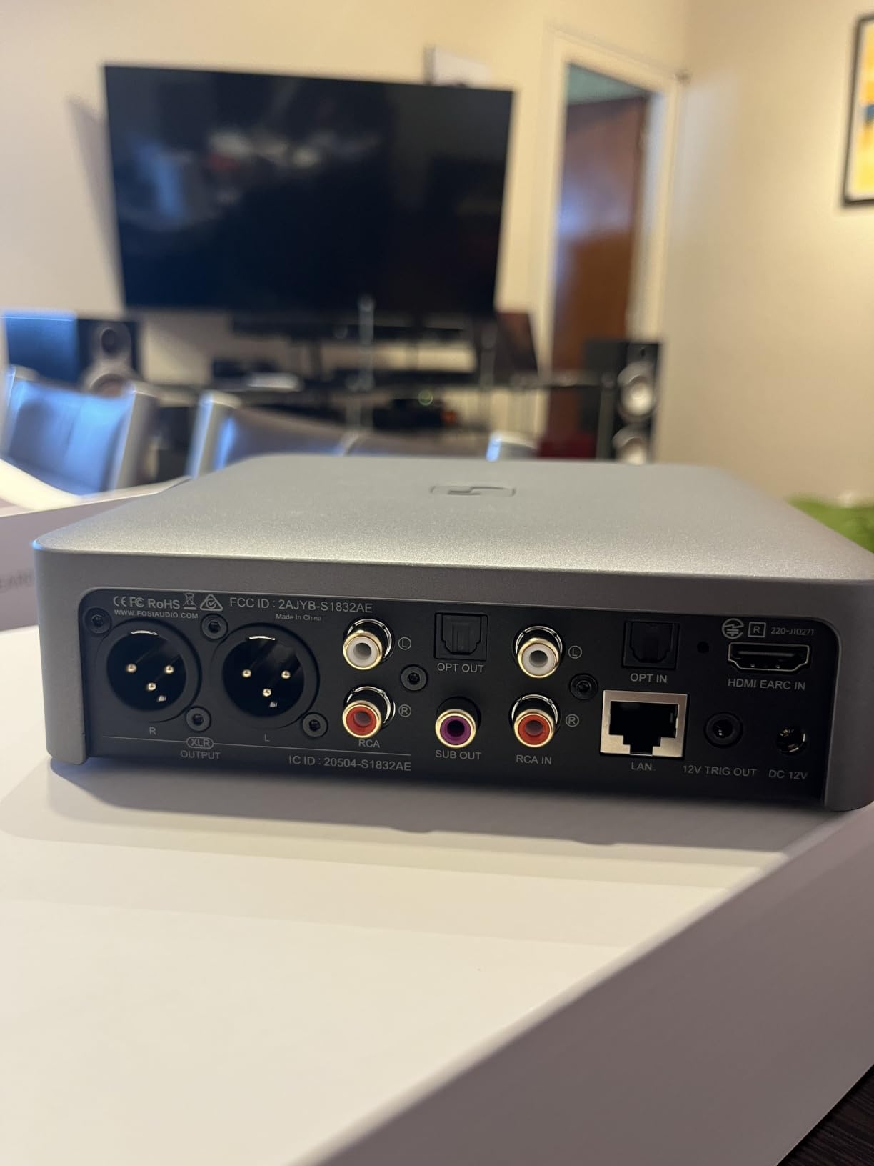Fosi Audio S3 HiFi Music Streamer DAC Preamp, AK4493SEQ DAC Wi-Fi 6 Bluetooth 5.3, Digital Transport with XLR Balanced/Optical/Sub Out/HDMI eARC, AirPlay 2 Spotify Connect Tidal, 10-Band EQ customer photo 1