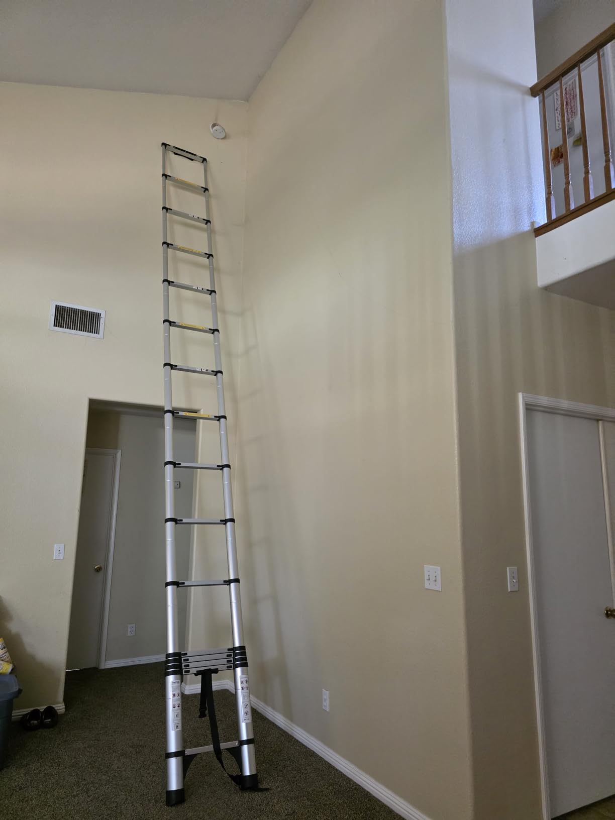 JADDUO Telescoping Ladder, 22.9 FT, Rectangular, Heavy Duty, Silver customer photo 1
