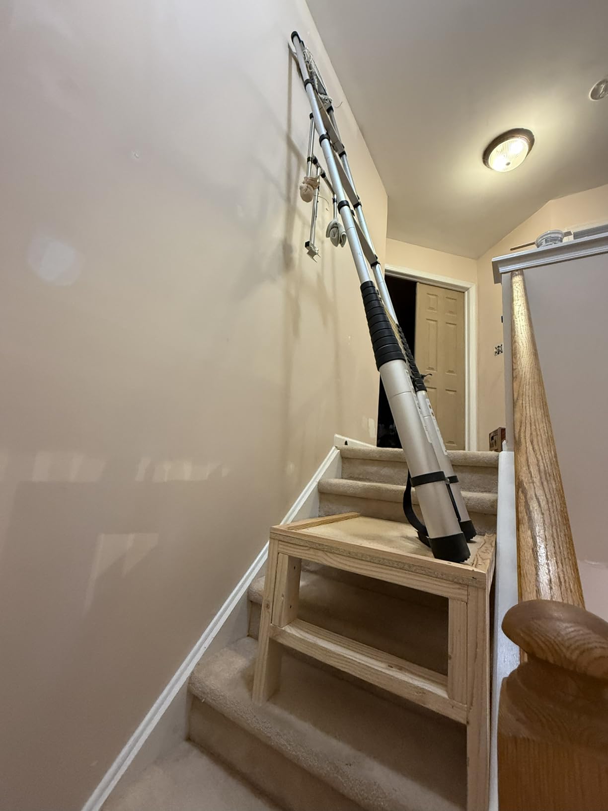 JADDUO Telescoping Ladder, 22.9 FT, Rectangular, Heavy Duty, Silver customer photo 2