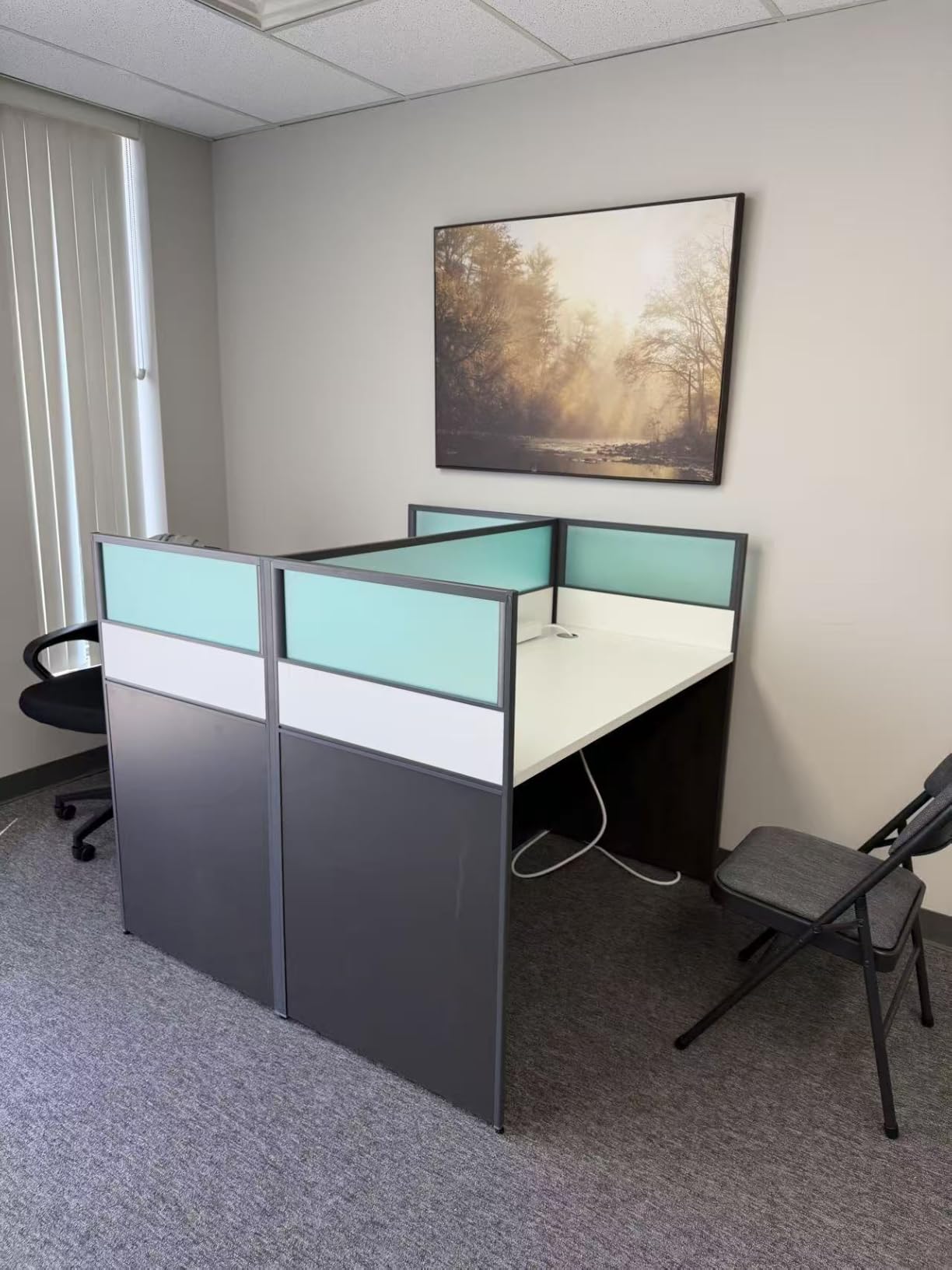 Cubicle Desk with Privacy Partitions, Office Cubicles Workstations customer photo 1