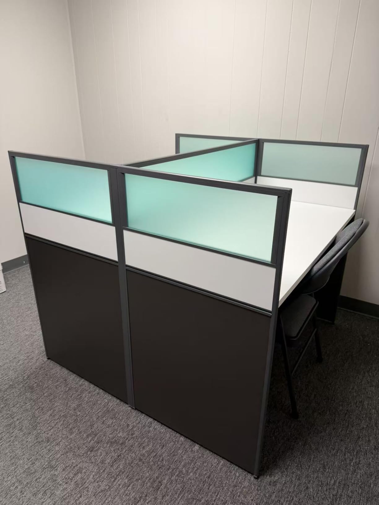 Cubicle Desk with Privacy Partitions, Office Cubicles Workstations customer photo 2