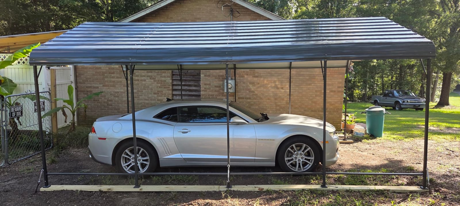 Shintenchi 12x20 FT Metal Carport, Oversized Carport Garage with Enhanced Base, Outdoor Galvanized Car Shelter, Heavy Duty Carports Canopy, for Car, Boats and Tractors, Grey customer photo 1