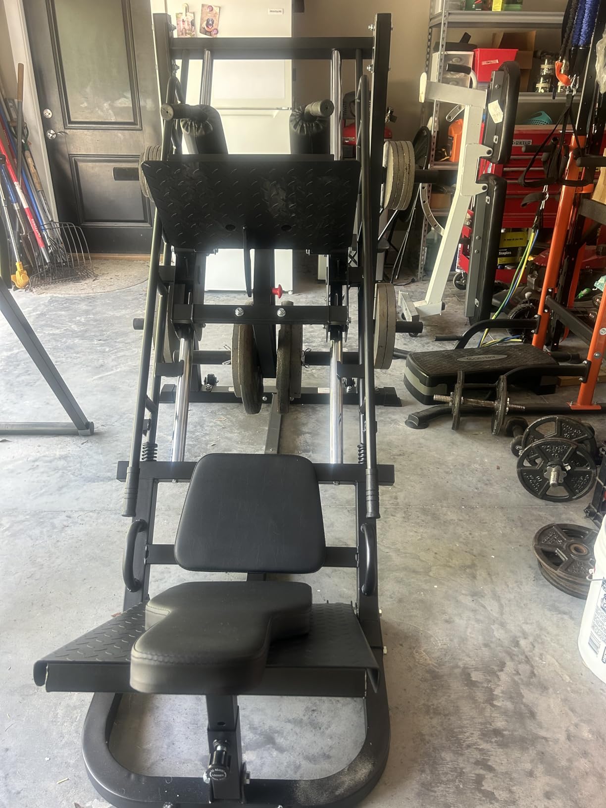Dripex Leg Press Hack Squat Machine Combo for Home Gym, Adjustable Leg Press Machine for Full Lower Body Workout, Upgraded Leg Press with Transport Wheels and Weight Storage,Weight Plates Not Included customer photo 2