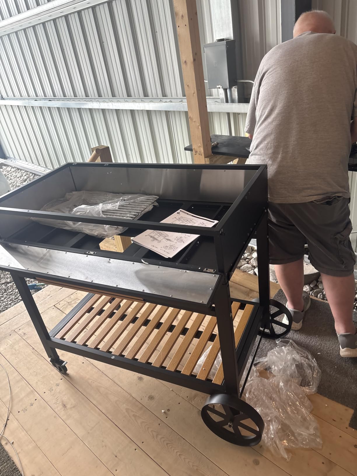 Flintex Santa Maria Grill,Argentine Open Fire Grill with Asado Accessories | V-Shaped Grate, Grates, Griddle, Skewers and Meat Hooks are All Included and Made of Stainless Steel customer photo 2