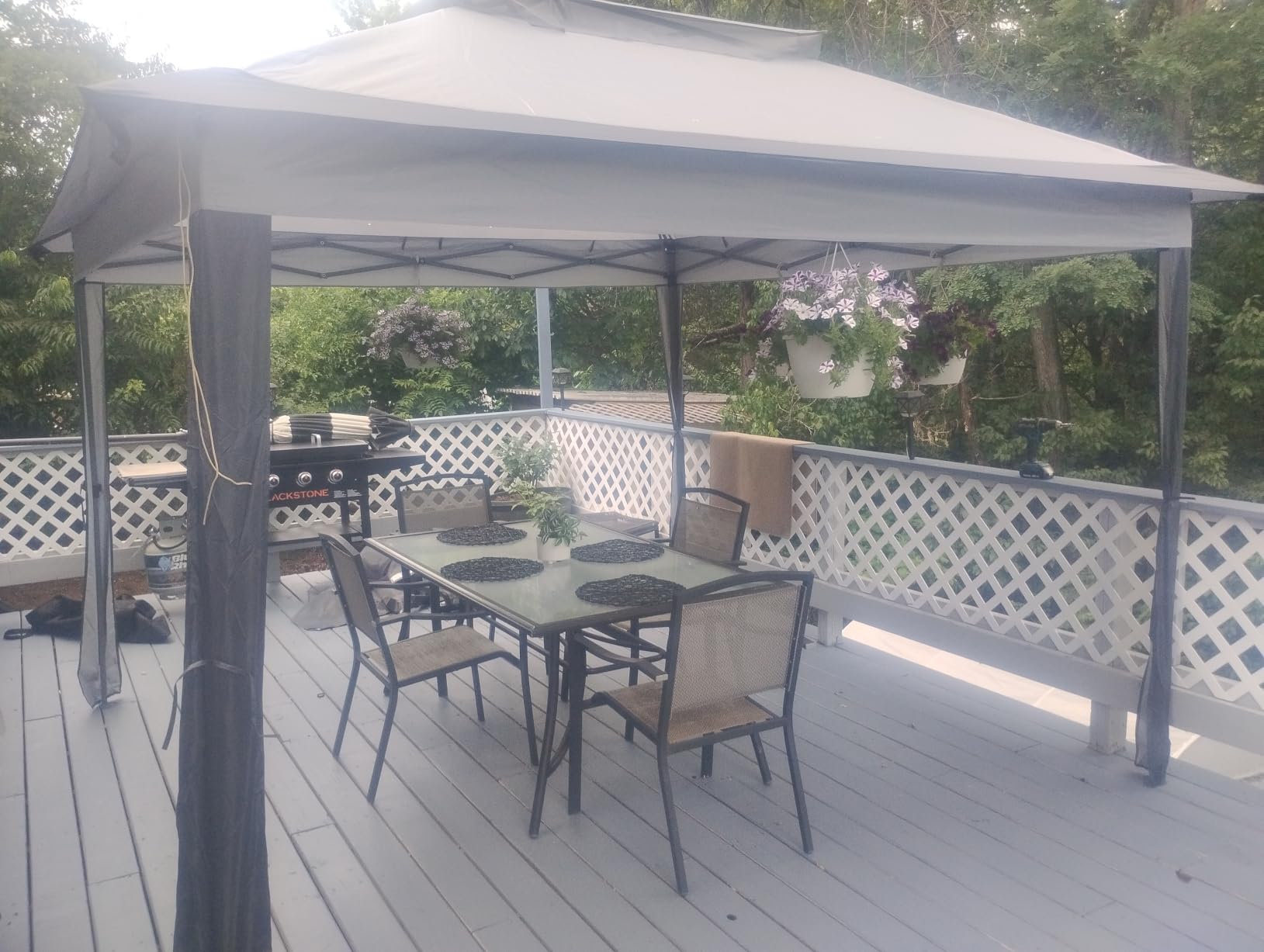 MASTERCANOPY 11x11 ft Pop Up Gazebo with Netting Screen Walls, Khaki customer photo 1