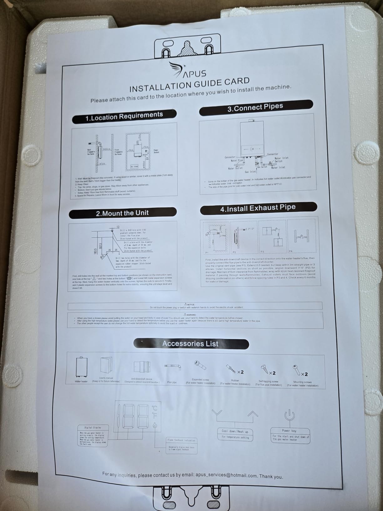 APUS Natural Gas Tankless Water Heater, 80,000 BTU, 3.6 GPM Indoor customer photo 1