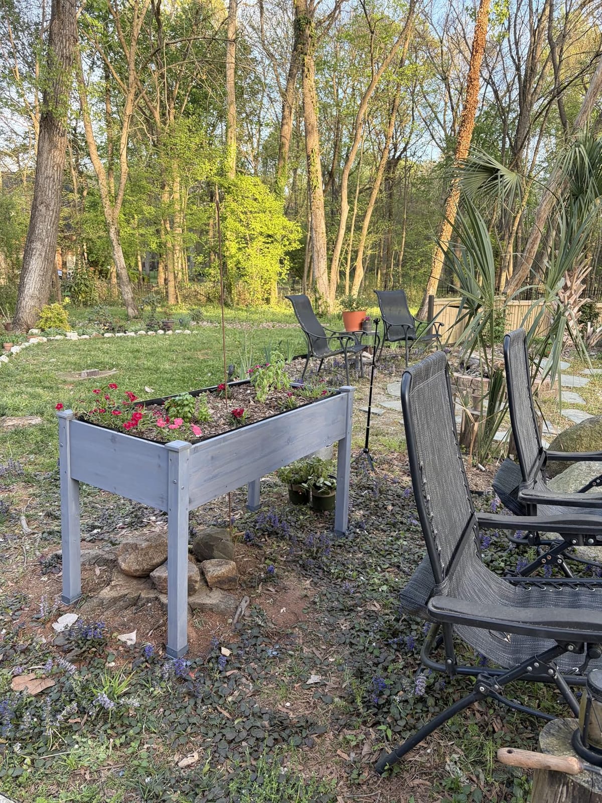 AMERLIFE Raised Garden Bed, 48x30x24 Inches Elevated Wood Planter Box customer photo 1