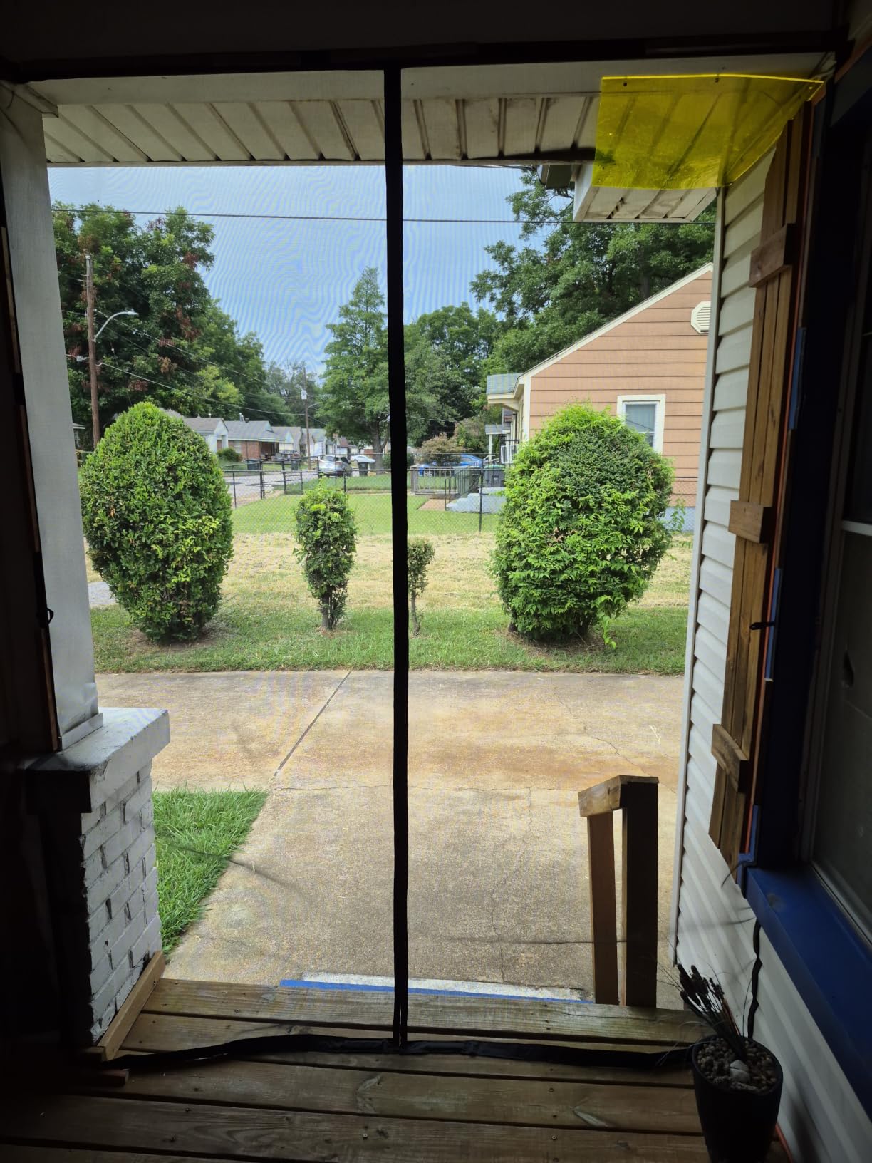 HOFUDON Heavy Duty Garage Screen Door 16 x 7 ft for 2 Car Garage, Black customer photo 2
