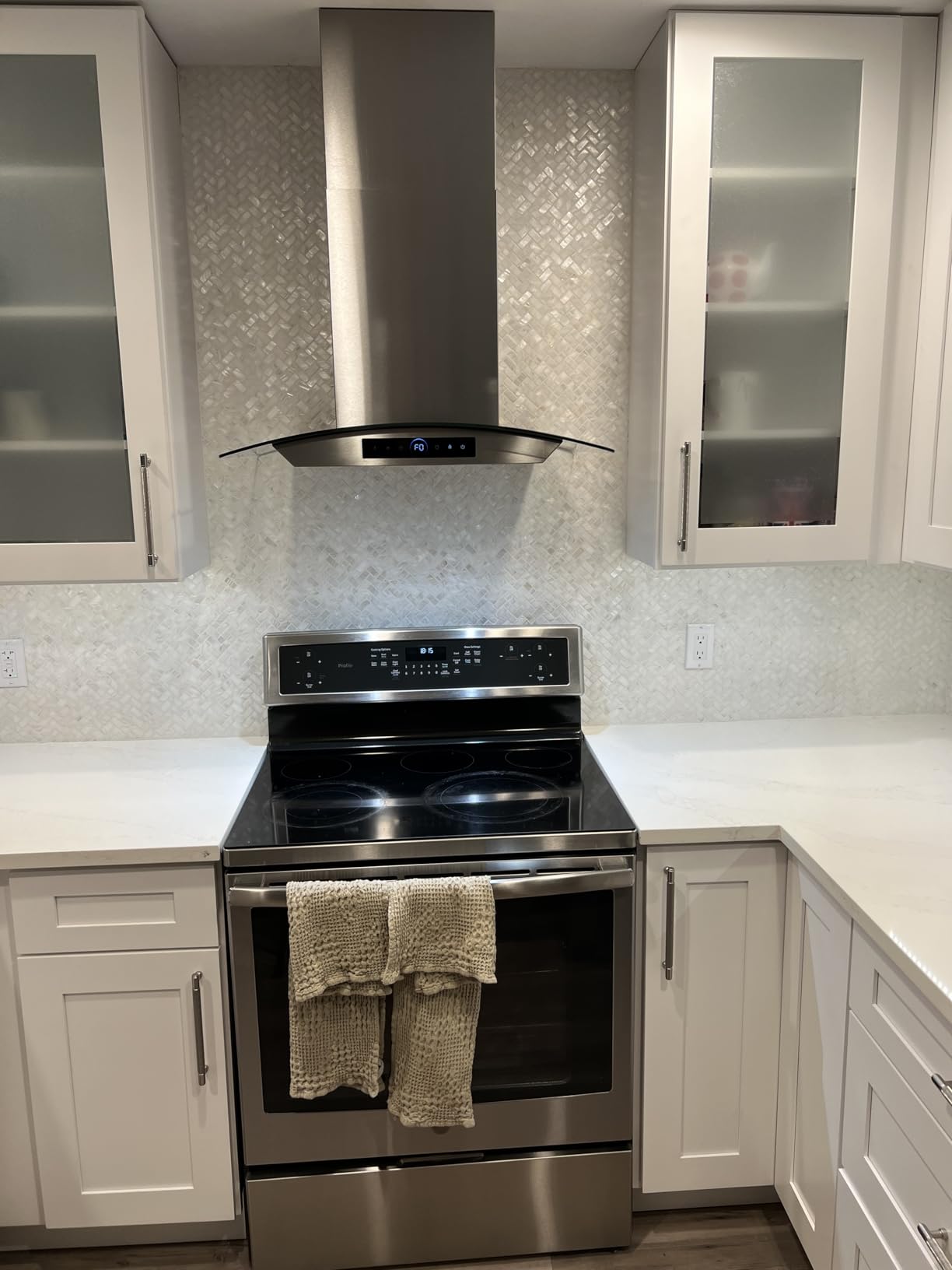 36 inch Island Range Hood Ceiling Mount 1200 CFM Stove Vent Hoods | 4-Speed Gesture Sensing & Touch, Ducted/Ductless, Stainless Steel, 4 LED Lights, Timer, Dishwasher-Safe Filters, for Kitchen customer photo 2
