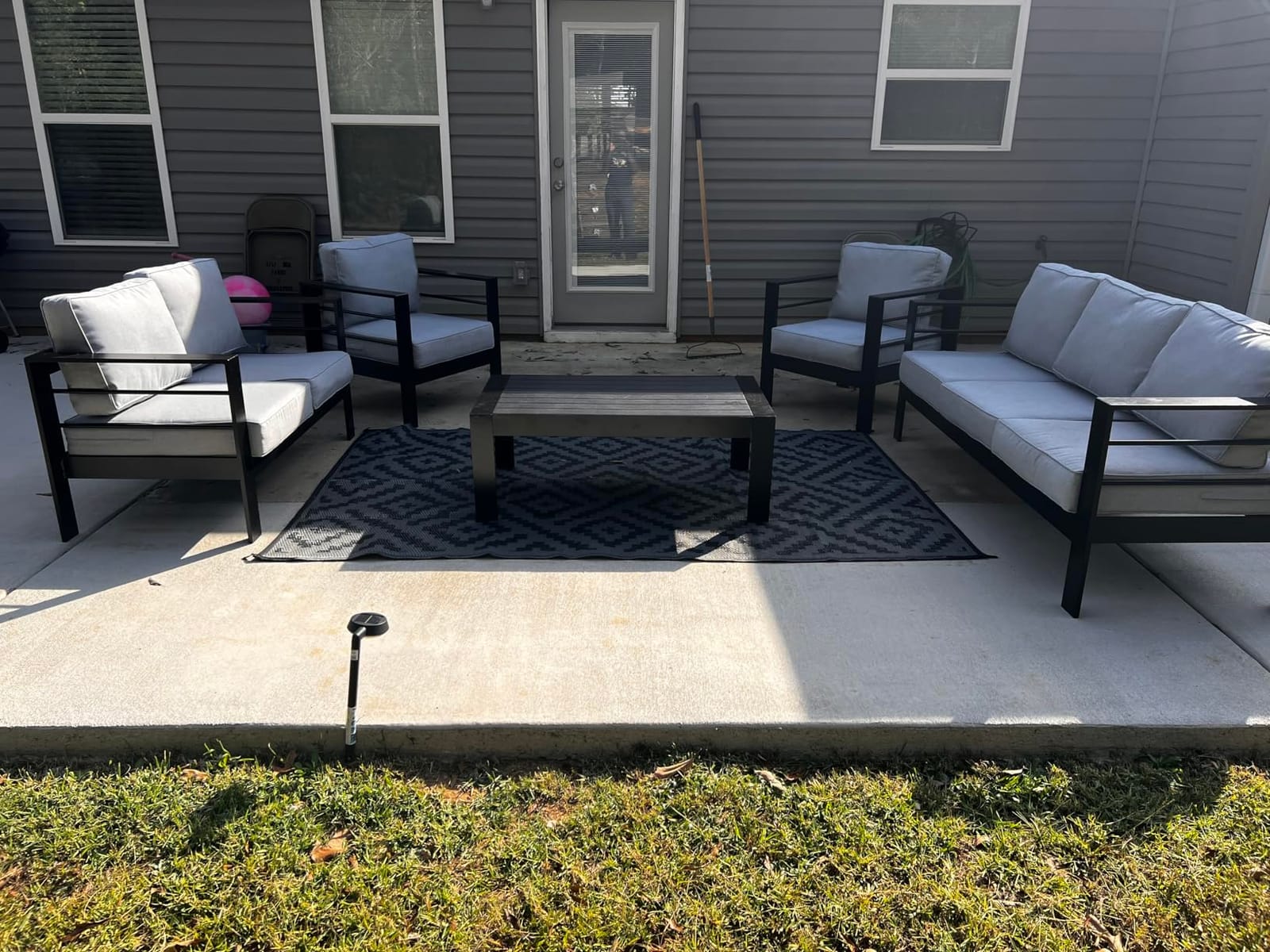Solaste Aluminum Patio Furniture Set for All Weather, Oversized Metal Outdoor Furniture Set with 27.5