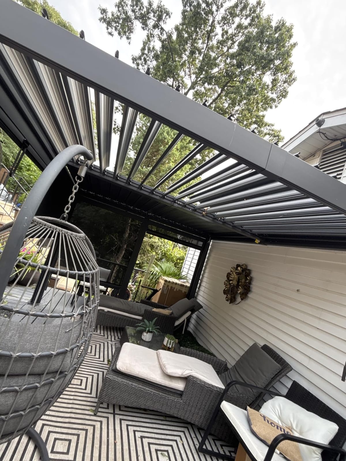 AirWire 10x12 FT Louvered Pergola Dark Gray customer photo 1