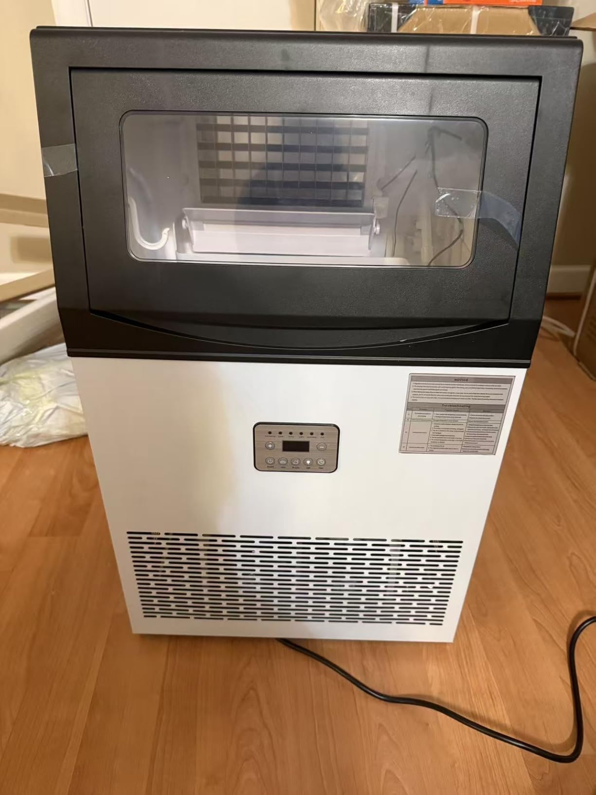 Manastin Commercial Ice Maker, 120LBS/24H, 33LBS Storage, with Water Filter customer photo 1