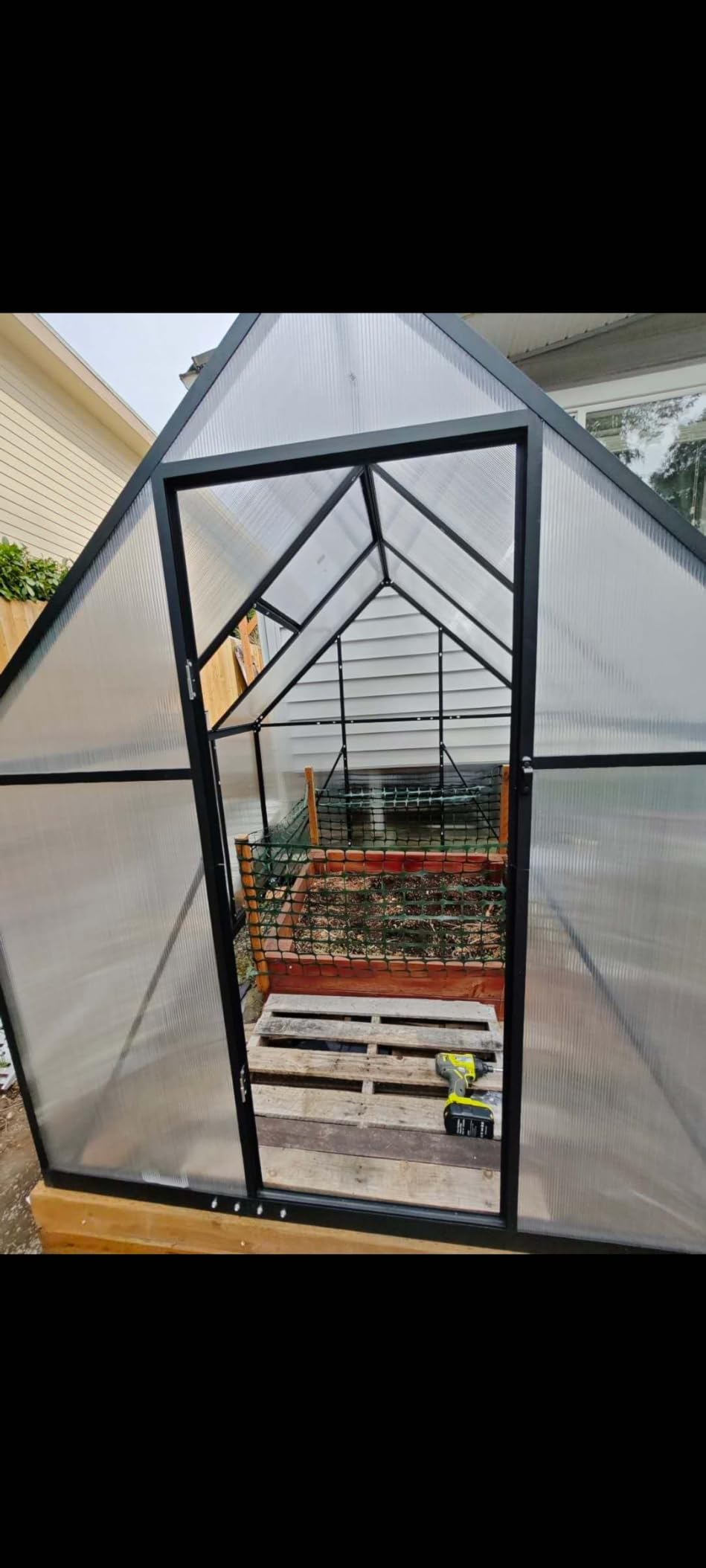 HOOYEAH Greenhouse Kits for Outdoors, 6x10 FT Walk-in Plant Green House with Locking Door & Roof Vent, Heavy Duty Aluminum Frame Winter Greenhouse for Backyard Gardening customer photo 2