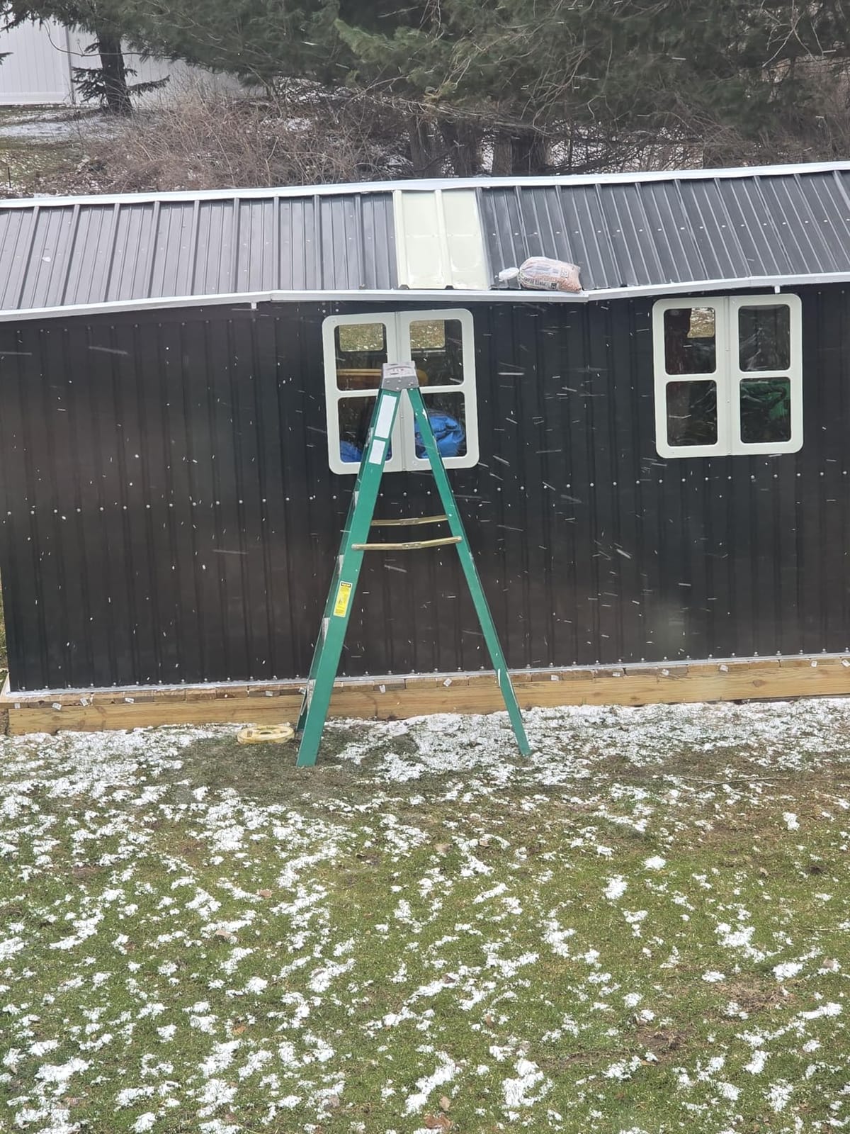 AMERLIFE 10x21x7.3 FT Metal Garage Shed with Double Hinged Doors, 4 Windows customer photo 2