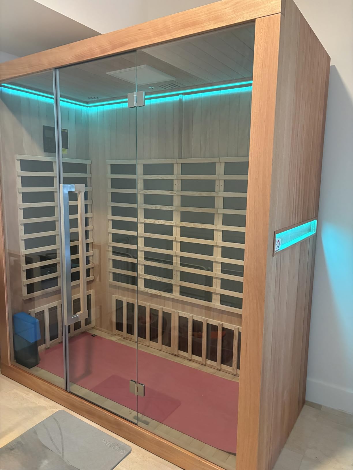4 Person Outdoor Barrel Traditional Sauna, Harvia 6KW Heater,Includes Sauna Accessory Set customer photo 2