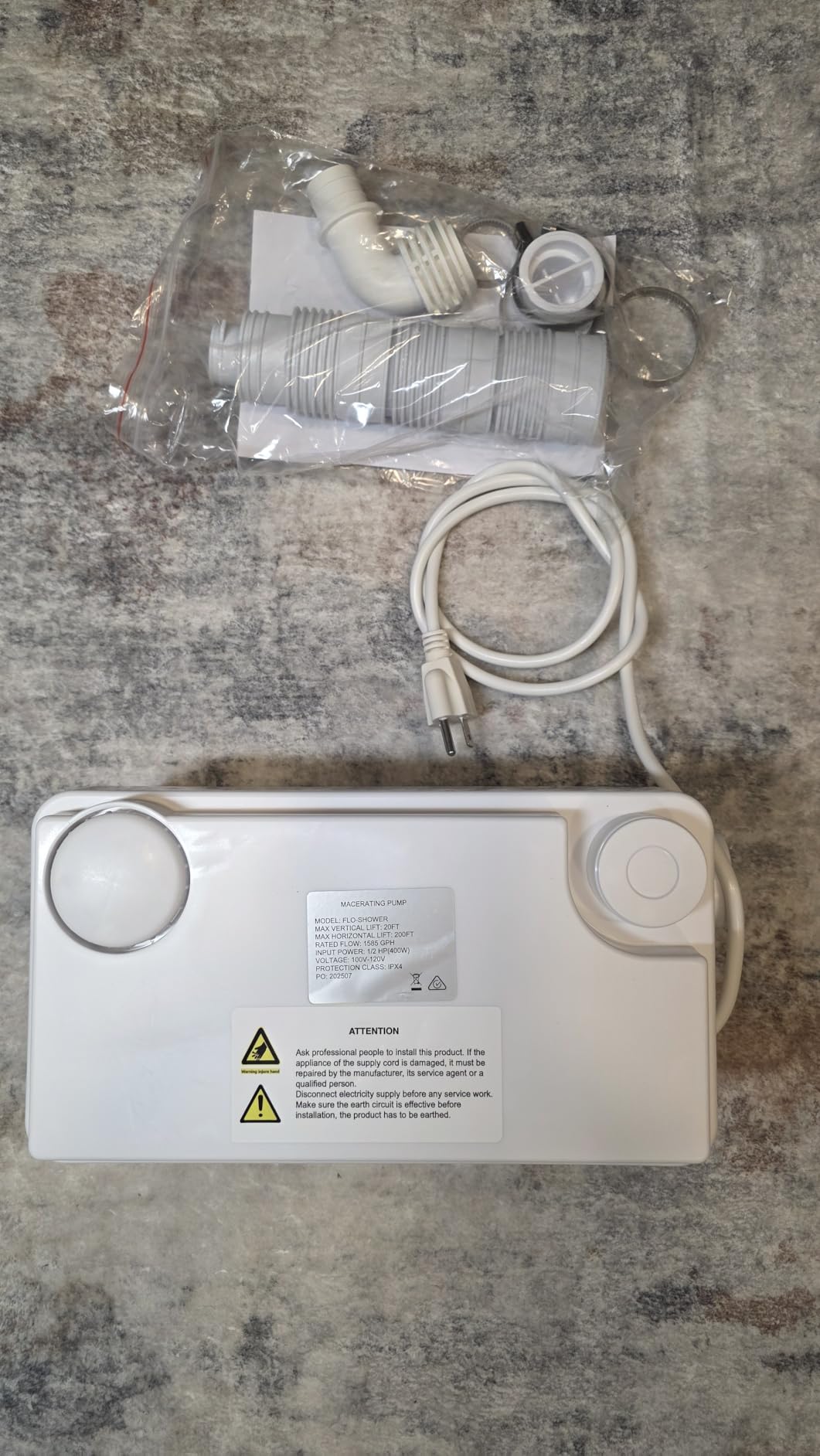 LIFTBEST Macerating Toilet Pump, Sewage Grinder Pump for Upflush System customer photo 2